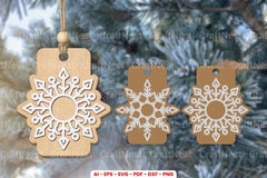 Snowflakes Gift Tags Laser Cut SVG Bundle - CraftNest - Digital Crafting and Art
