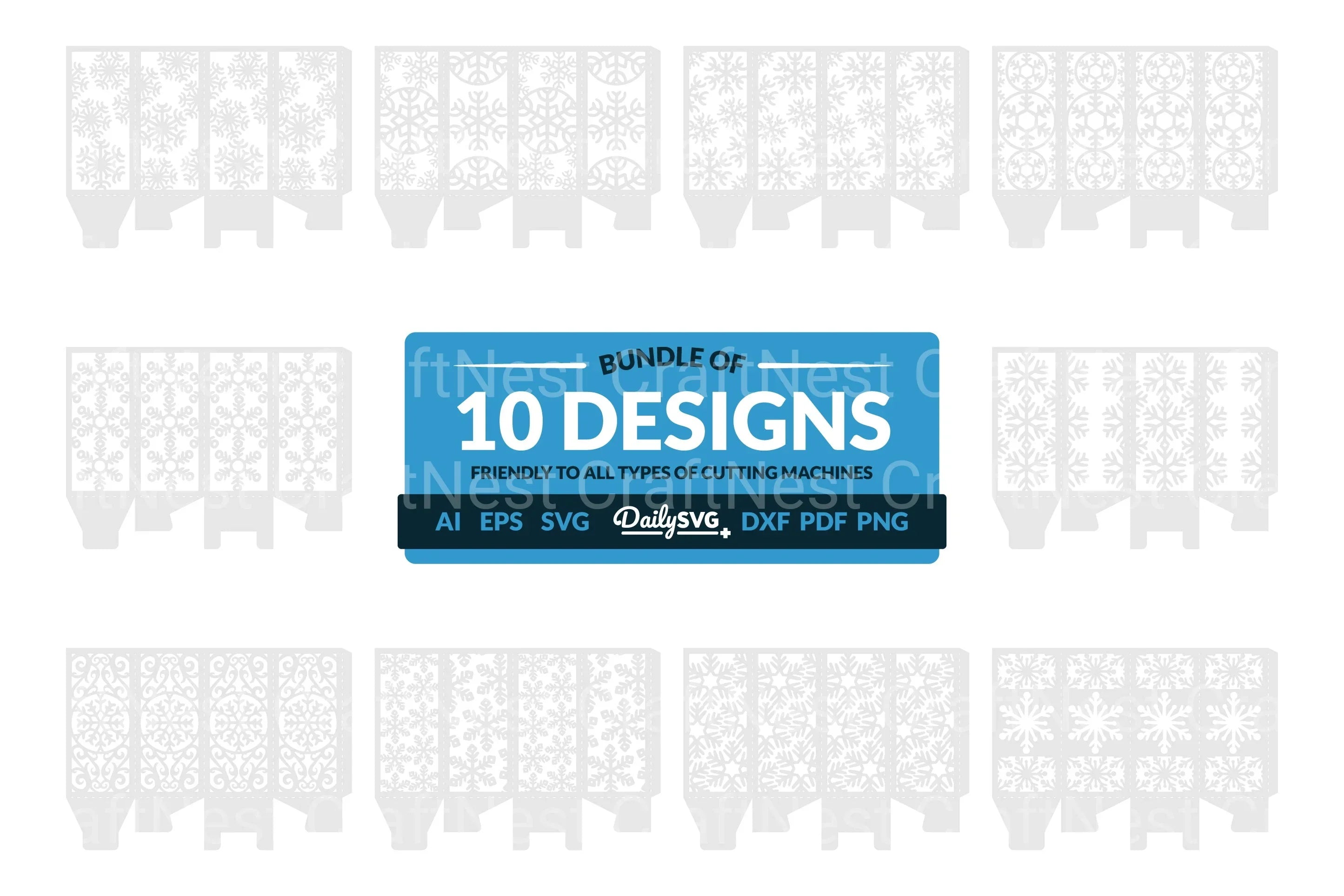Snowflakes Lantern Papercut Clipart Daily SVG Bundles