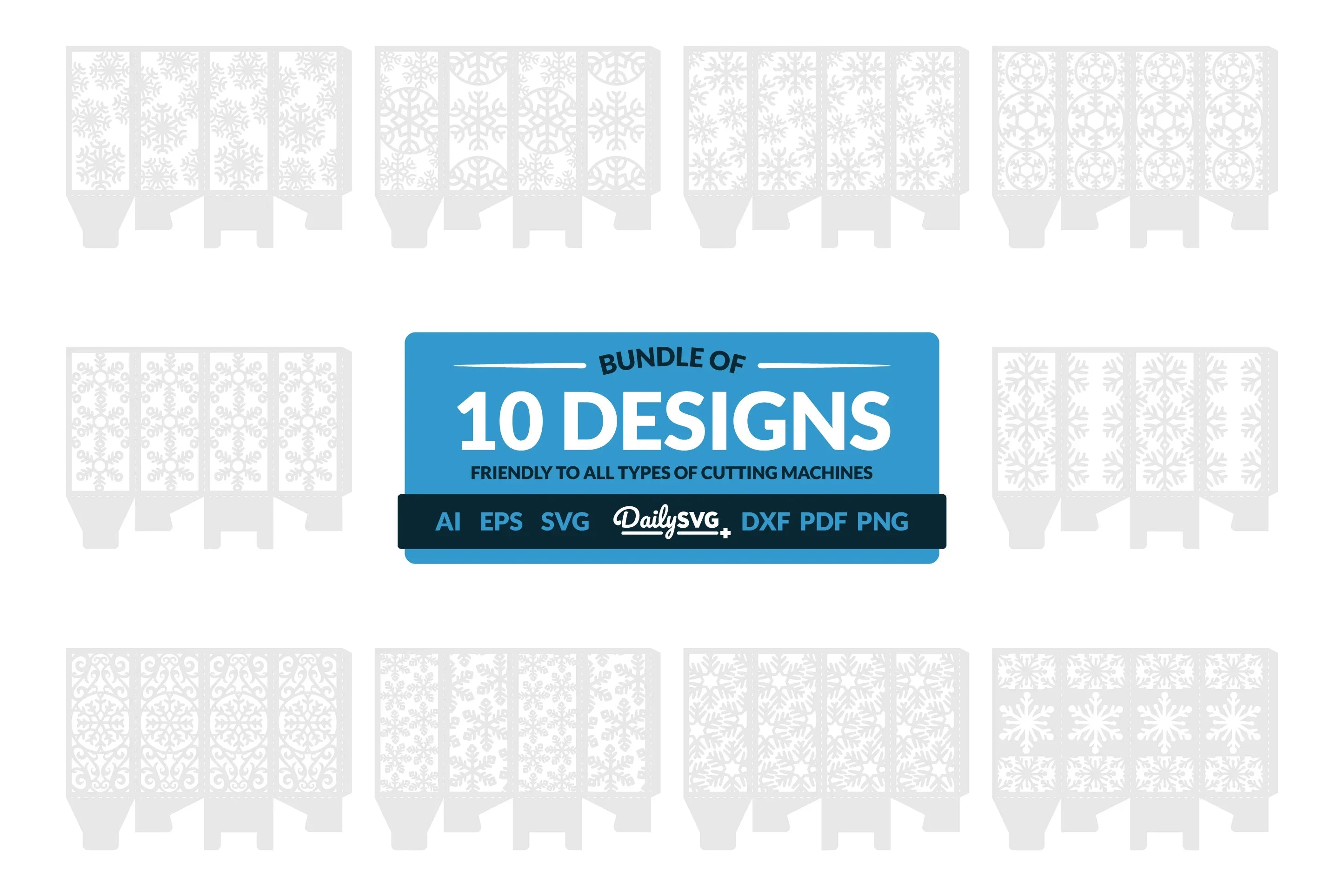 Snowflakes Lantern Papercut Clipart Daily SVG Bundles - CraftNest - Digital Crafting and Art