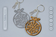Snowflakes Round Bauble SVG Bundle 8 - CraftNest - Digital Crafting and Art