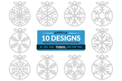 Daily Snowflake Bauble Clipart Collection - CraftNest - Digital Crafting and Art