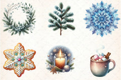 Snowflakes & Winter Scenes Clipart Bundle - CraftNest - Digital Crafting and Art