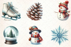 Snowflakes & Winter Scenes Clipart Bundle - CraftNest - Digital Crafting and Art