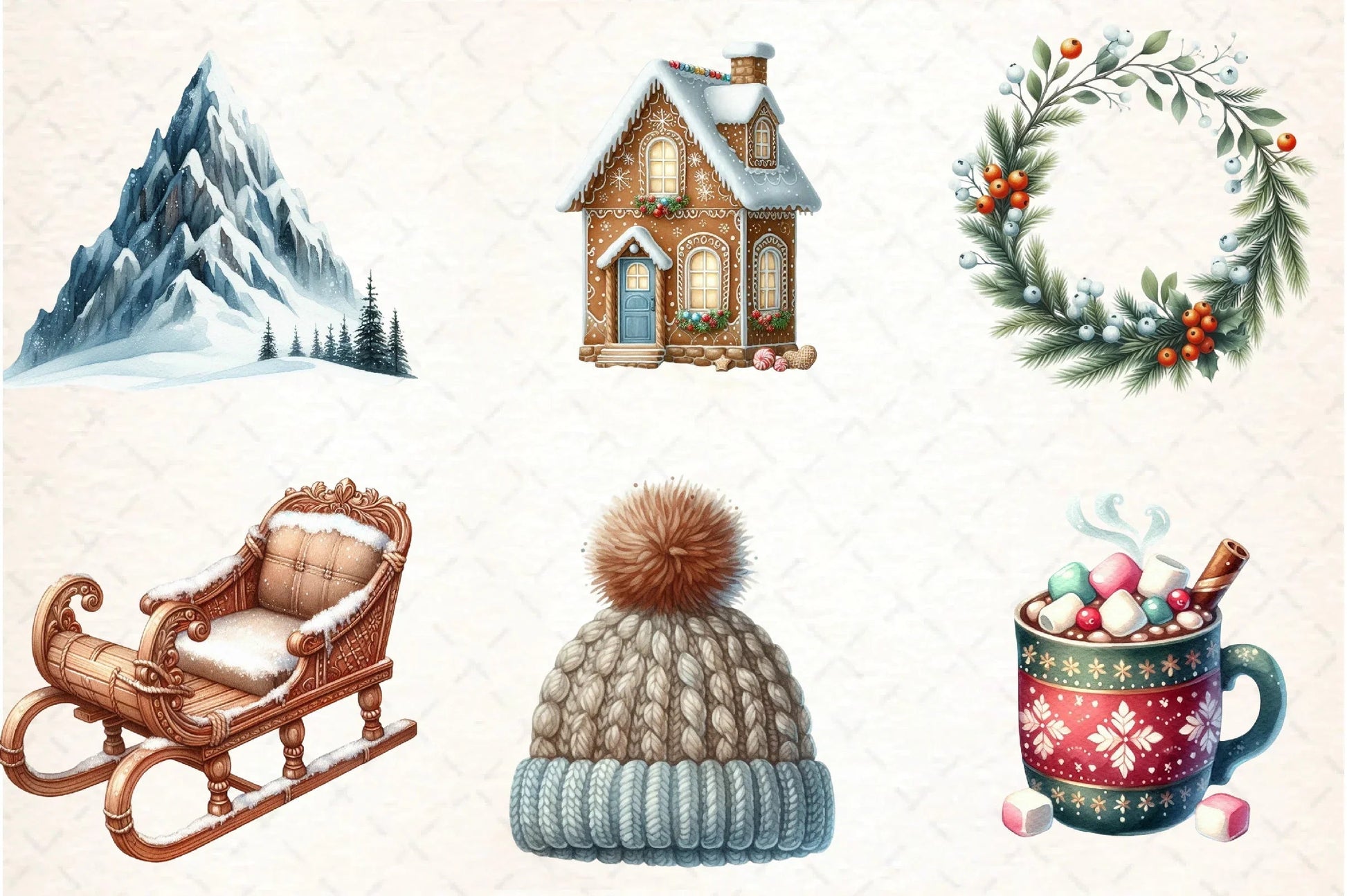 Snowflakes & Winter Scenes Clipart Bundle - CraftNest - Digital Crafting and Art
