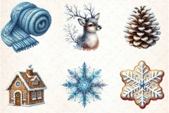 Snowflakes & Winter Scenes Clipart Bundle - CraftNest - Digital Crafting and Art