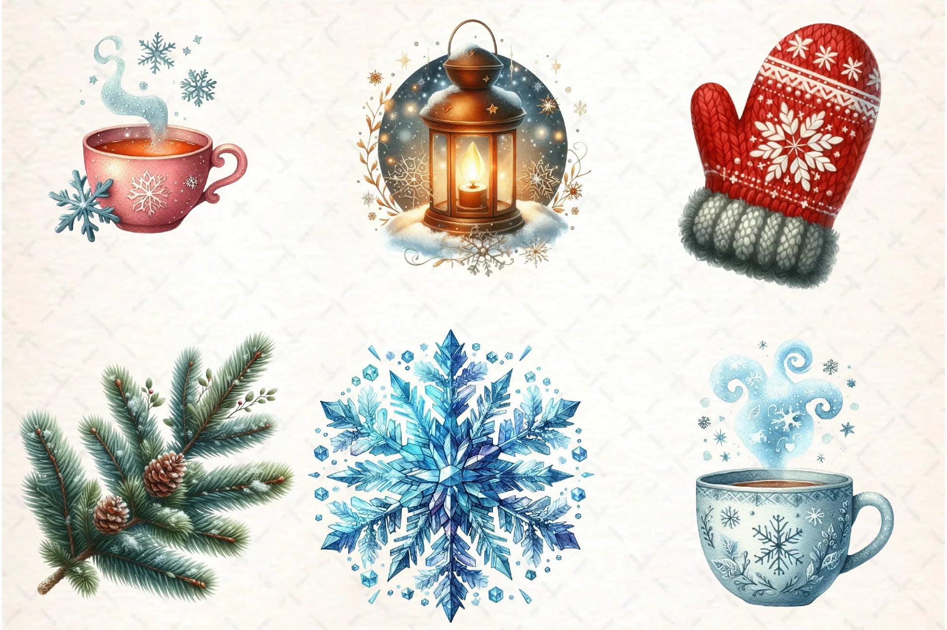 Snowflakes & Winter Scenes Clipart Bundle - CraftNest - Digital Crafting and Art