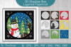 Snowman 3D Shadow Box Layered Papercut SVG Bundle