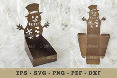 Snowman Box Display Papercut Craft Bundle - CraftNest - Digital Crafting and Art
