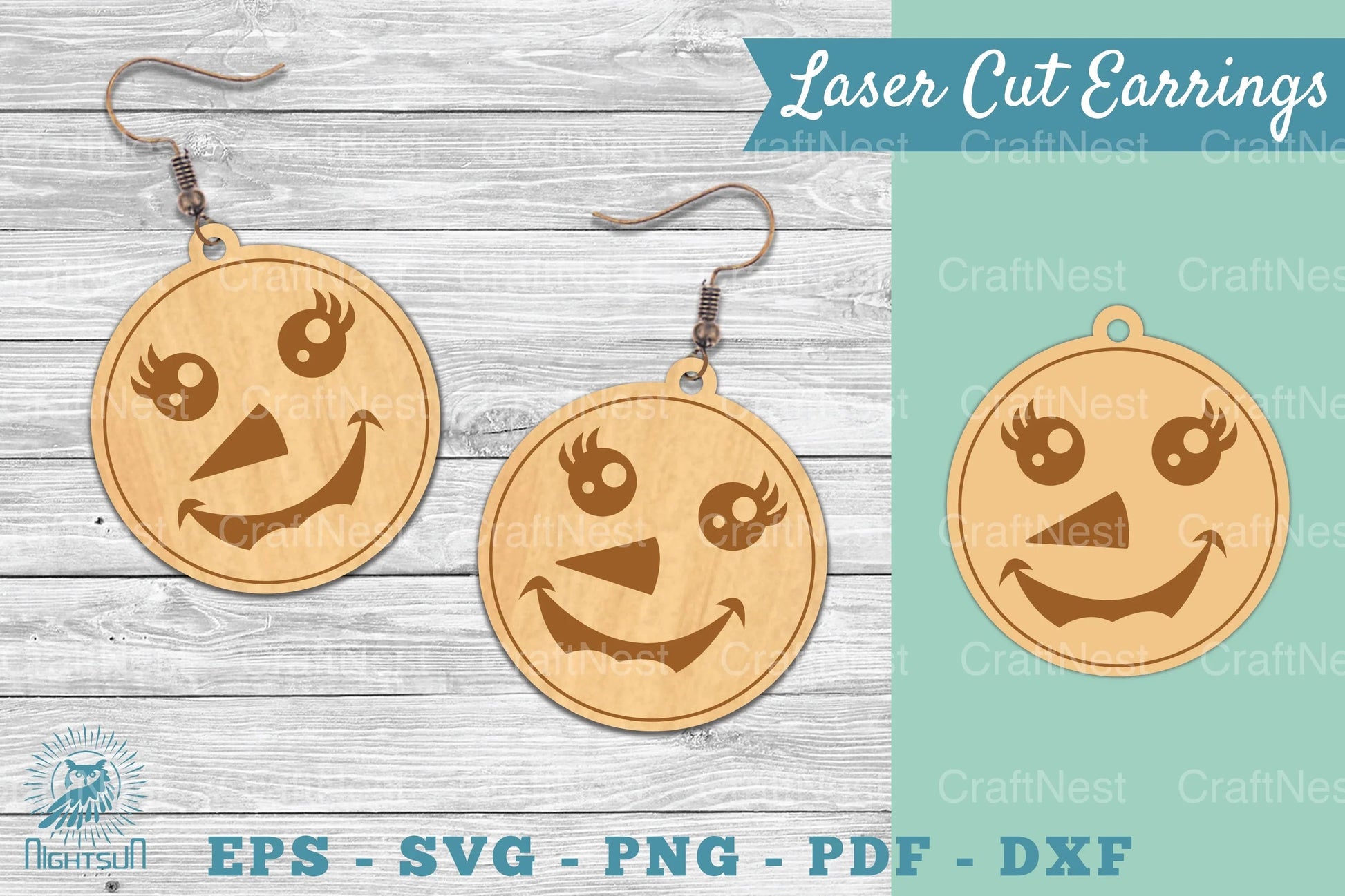 Snowman Face Laser Cut Earrings Clipart Bundle - CraftNest - Digital Crafting and Art