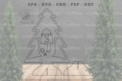 Snowman in Tree Laser Cut Home Decor Clipart Bundle - CraftNest - Digital Crafting and Art