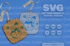 Daily SVG Bundles Snowman Keychain Clipart - CraftNest - Digital Crafting and Art