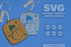 Daily SVG Bundles Snowman Keychain Clipart - CraftNest - Digital Crafting and Art