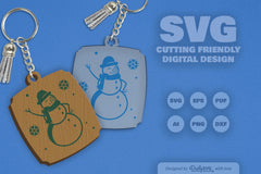 Daily SVG Bundles Snowman Keychain Clipart - CraftNest - Digital Crafting and Art