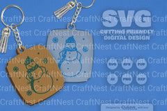 Daily SVG Bundles Snowman Keychain Clipart - CraftNest - Digital Crafting and Art