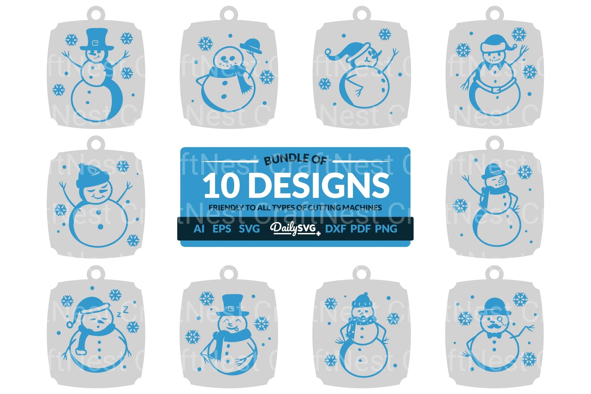 Daily SVG Bundles Snowman Keychain Clipart - CraftNest - Digital Crafting and Art