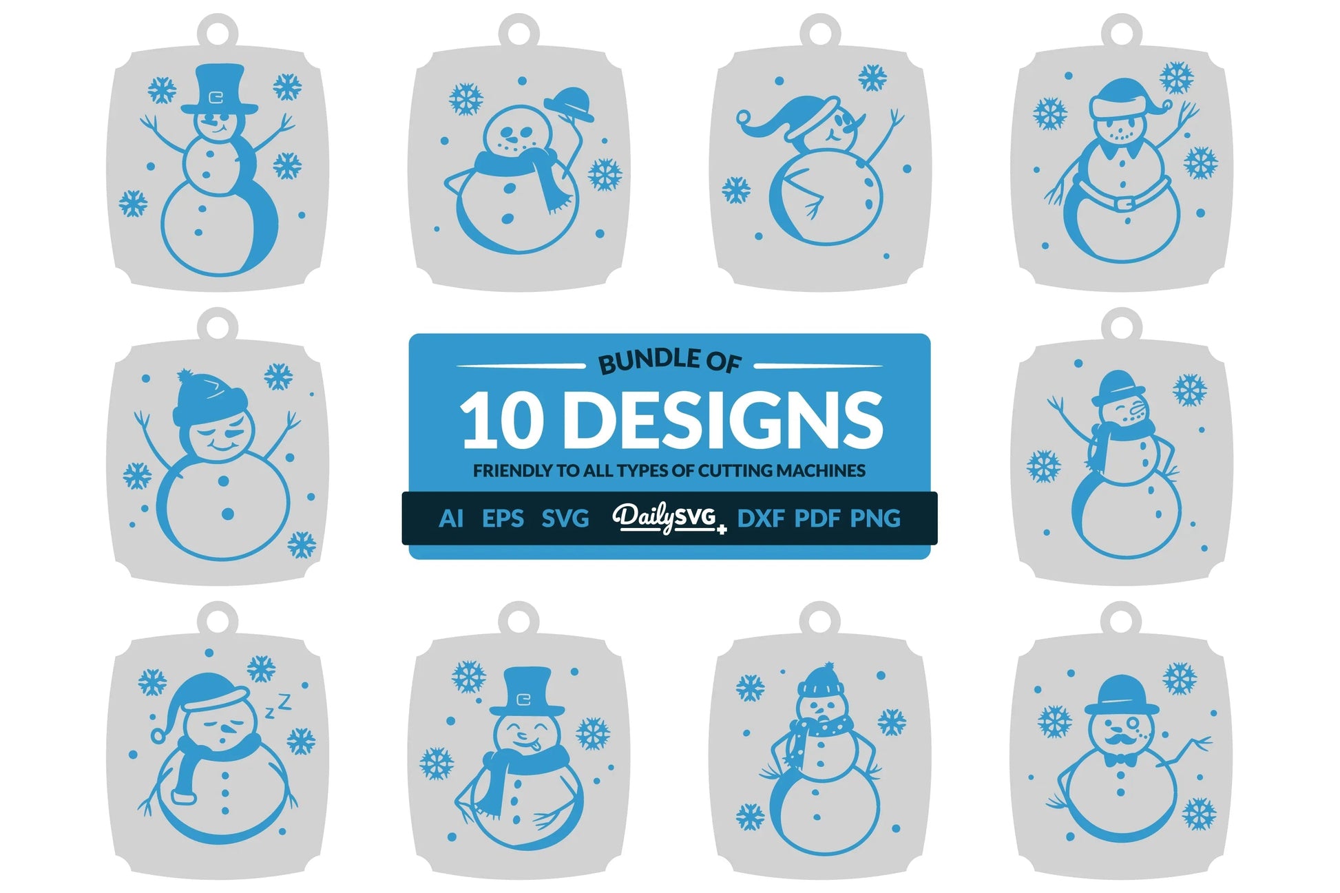 Daily SVG Bundles Snowman Keychain Clipart - CraftNest - Digital Crafting and Art