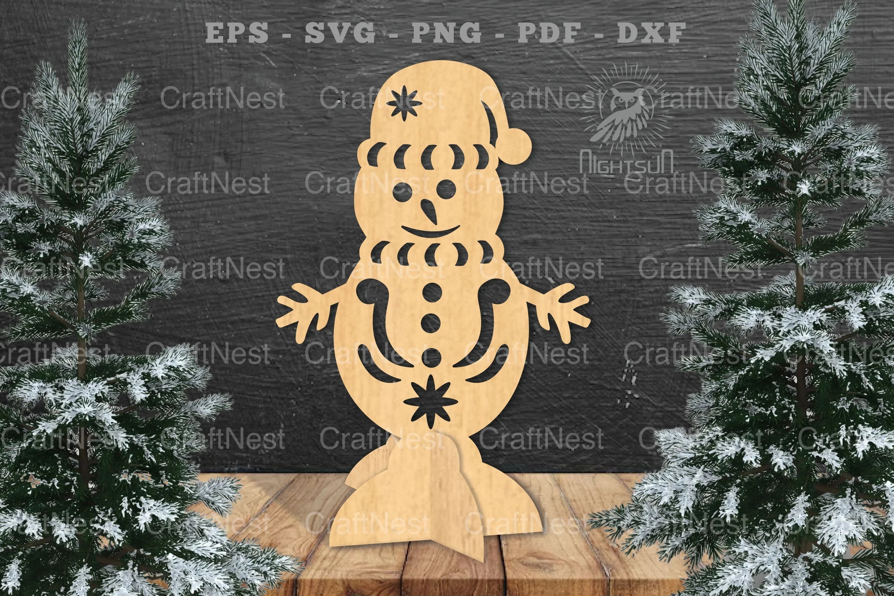 Snowman Laser Cut Home Decor Clipart Bundle - CraftNest - Digital Crafting and Art