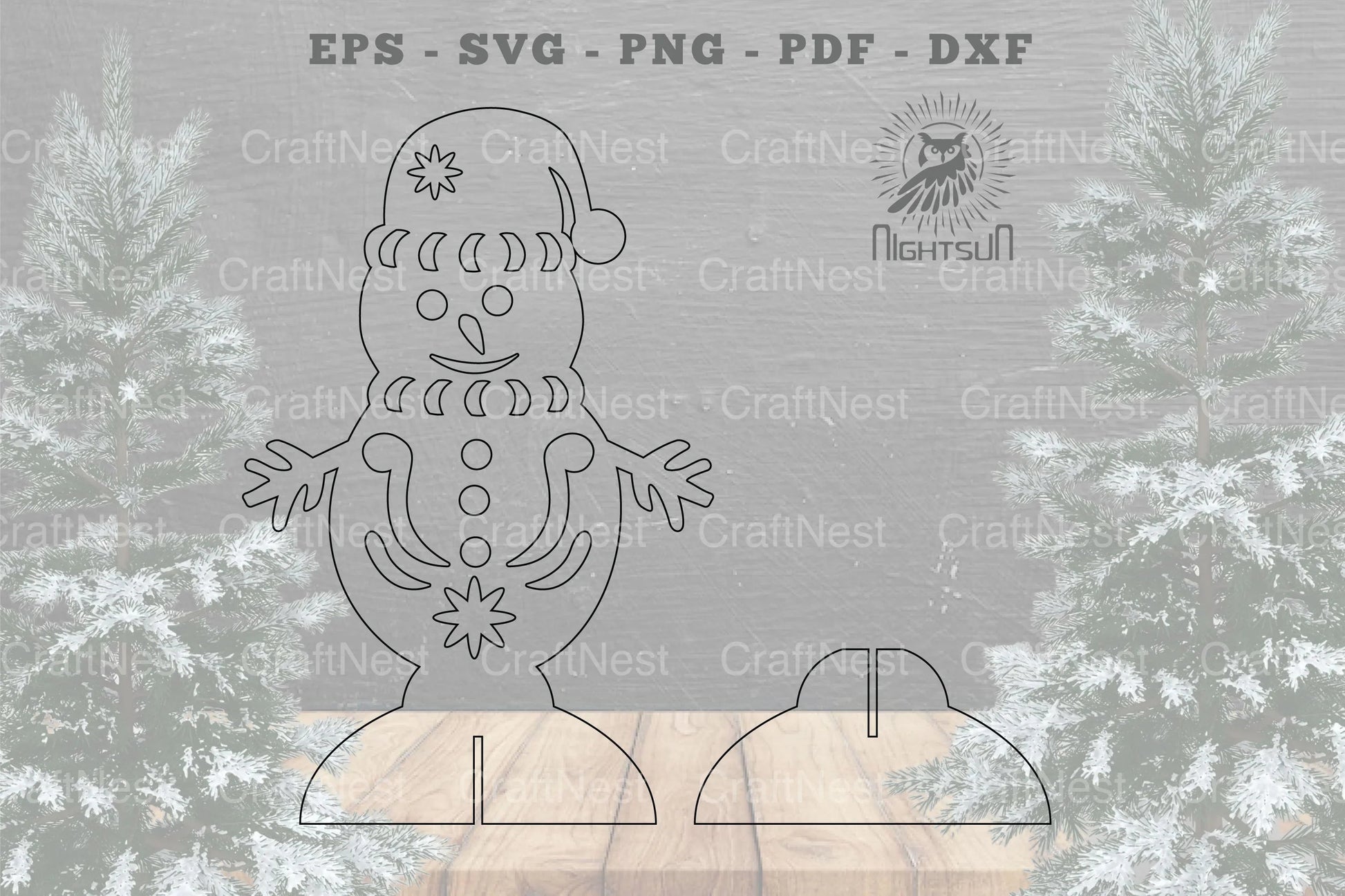 Snowman Laser Cut Home Decor Clipart Bundle - CraftNest - Digital Crafting and Art
