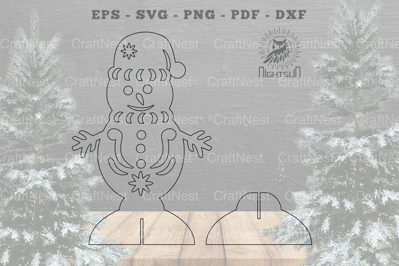 Snowman Laser Cut Home Decor Clipart Bundle - CraftNest - Digital Crafting and Art