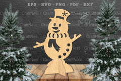 Snowman Laser Cut Home Decor Clipart Bundle - CraftNest - Digital Crafting and Art