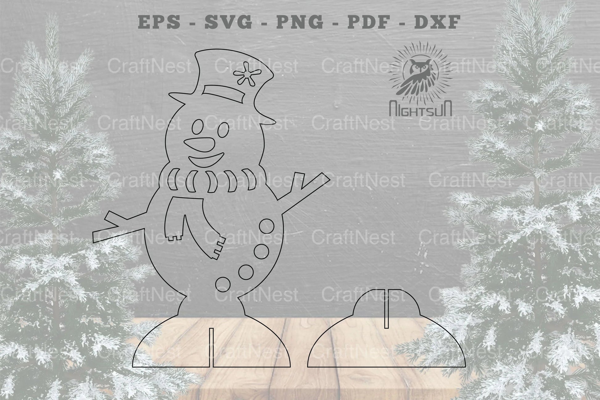 Snowman Laser Cut Home Decor Clipart Bundle - CraftNest - Digital Crafting and Art