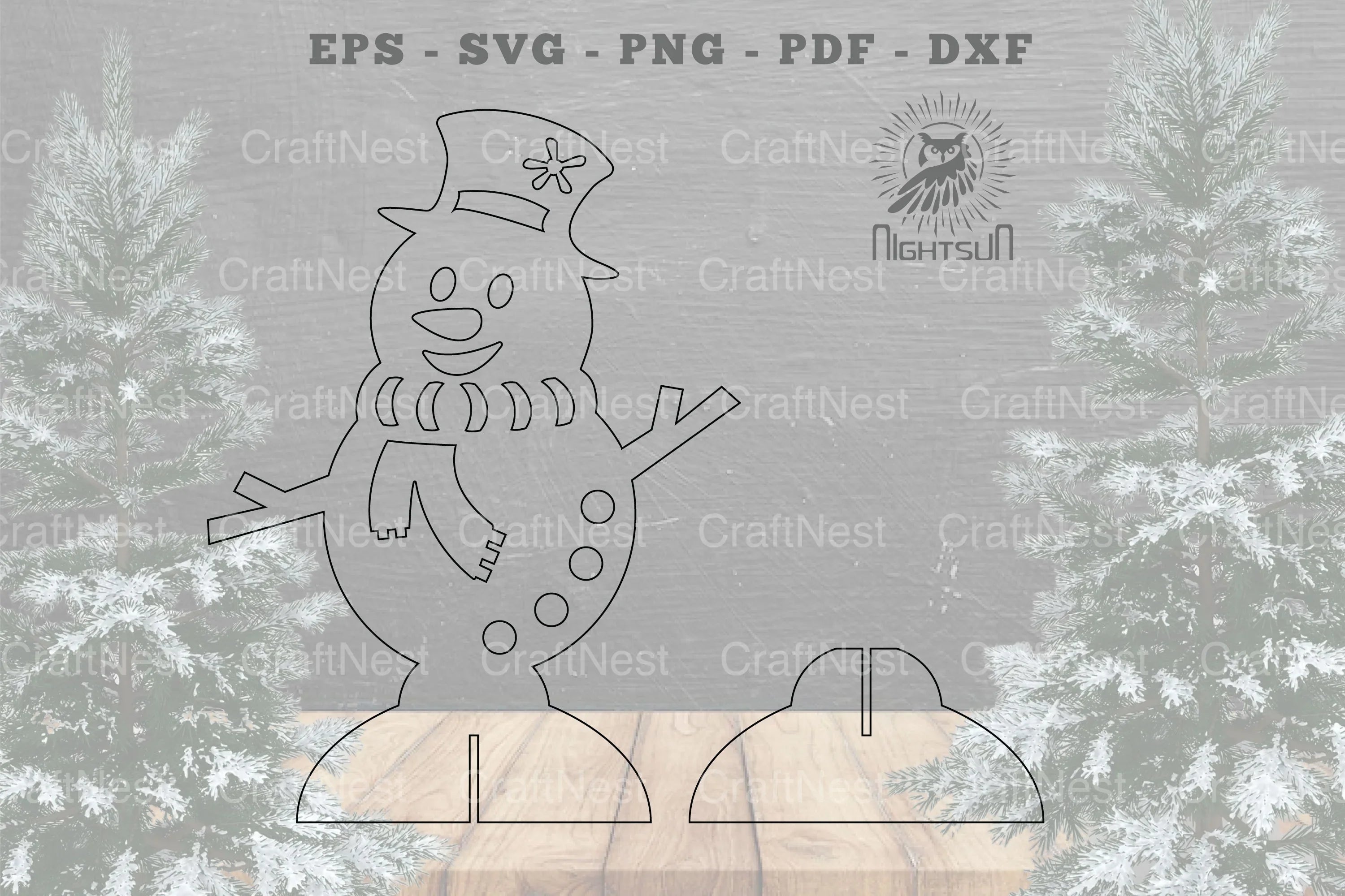 Snowman Laser Cut Home Decor Clipart Bundle - CraftNest - Digital Crafting and Art