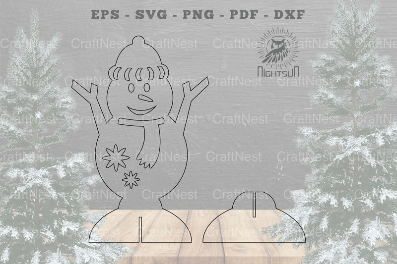 Snowman Laser Cut Home Decor SVG Bundle - CraftNest - Digital Crafting and Art