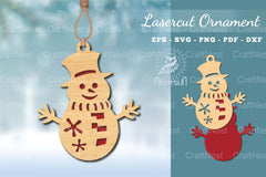 Snowman Laser Cut Ornament SVG Bundle - CraftNest - Digital Crafting and Art