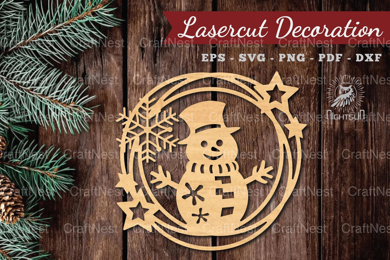 Snowman Lasercut Round Clipart Bundle - CraftNest - Digital Crafting and Art