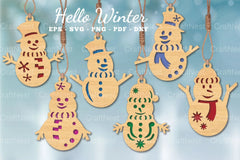 Snowman Ornament Collection Clipart Bundle - CraftNest - Digital Crafting and Art