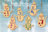 Snowman Ornament Collection Clipart Bundle