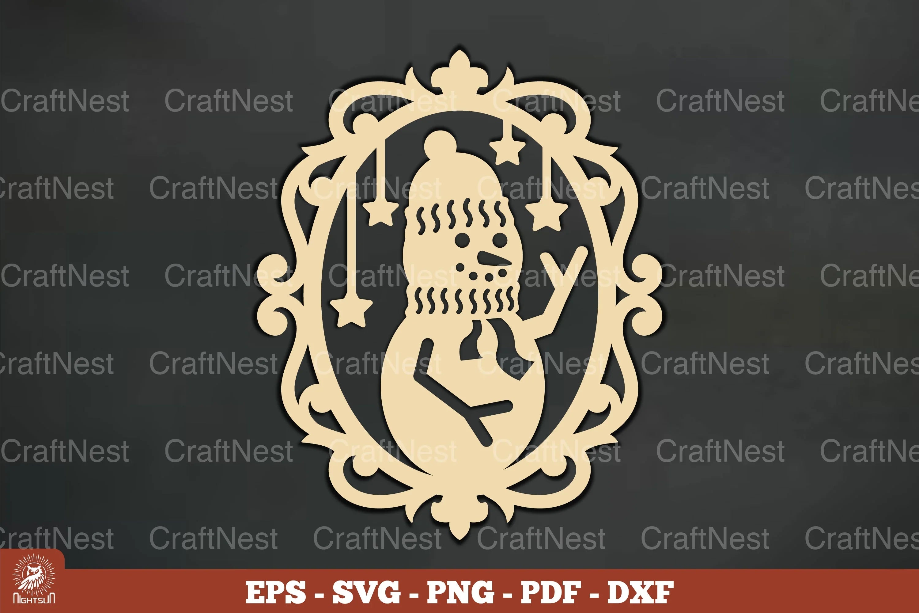 Vintage Snowman Ornament Clipart Bundle - CraftNest - Digital Crafting and Art
