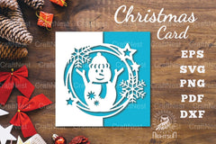 Snowman Papercut Card SVG Bundle - CraftNest - Digital Crafting and Art