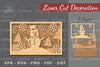 Snowman Scene Laser Cut Home Decor SVG Bundle