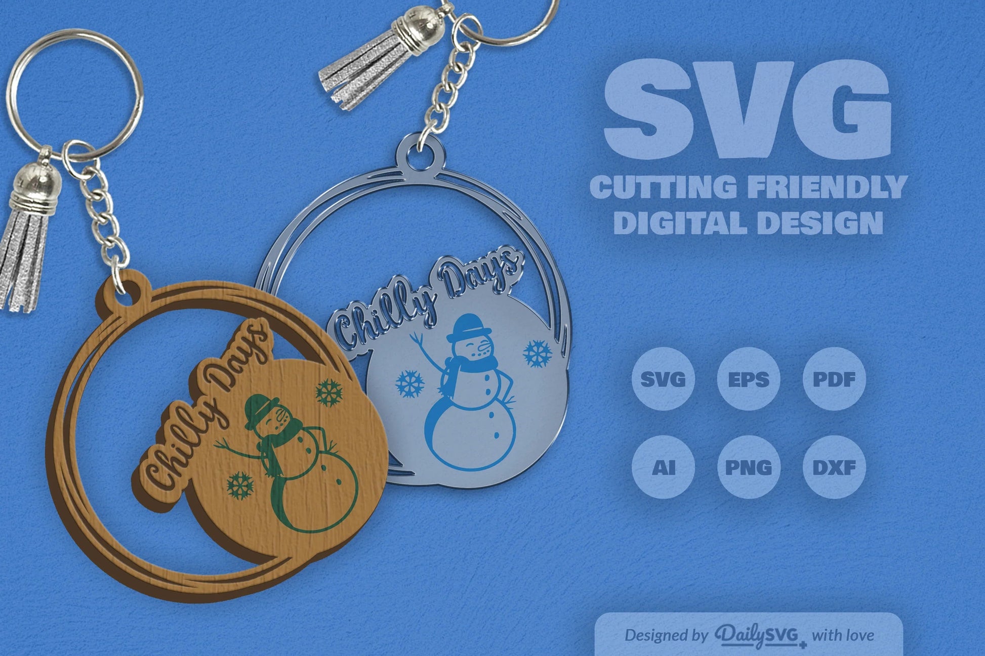 Snowman Winter Quote Keychain Clipart - CraftNest - Digital Crafting and Art