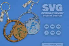 Snowman Winter Quote Keychain Clipart - CraftNest - Digital Crafting and Art