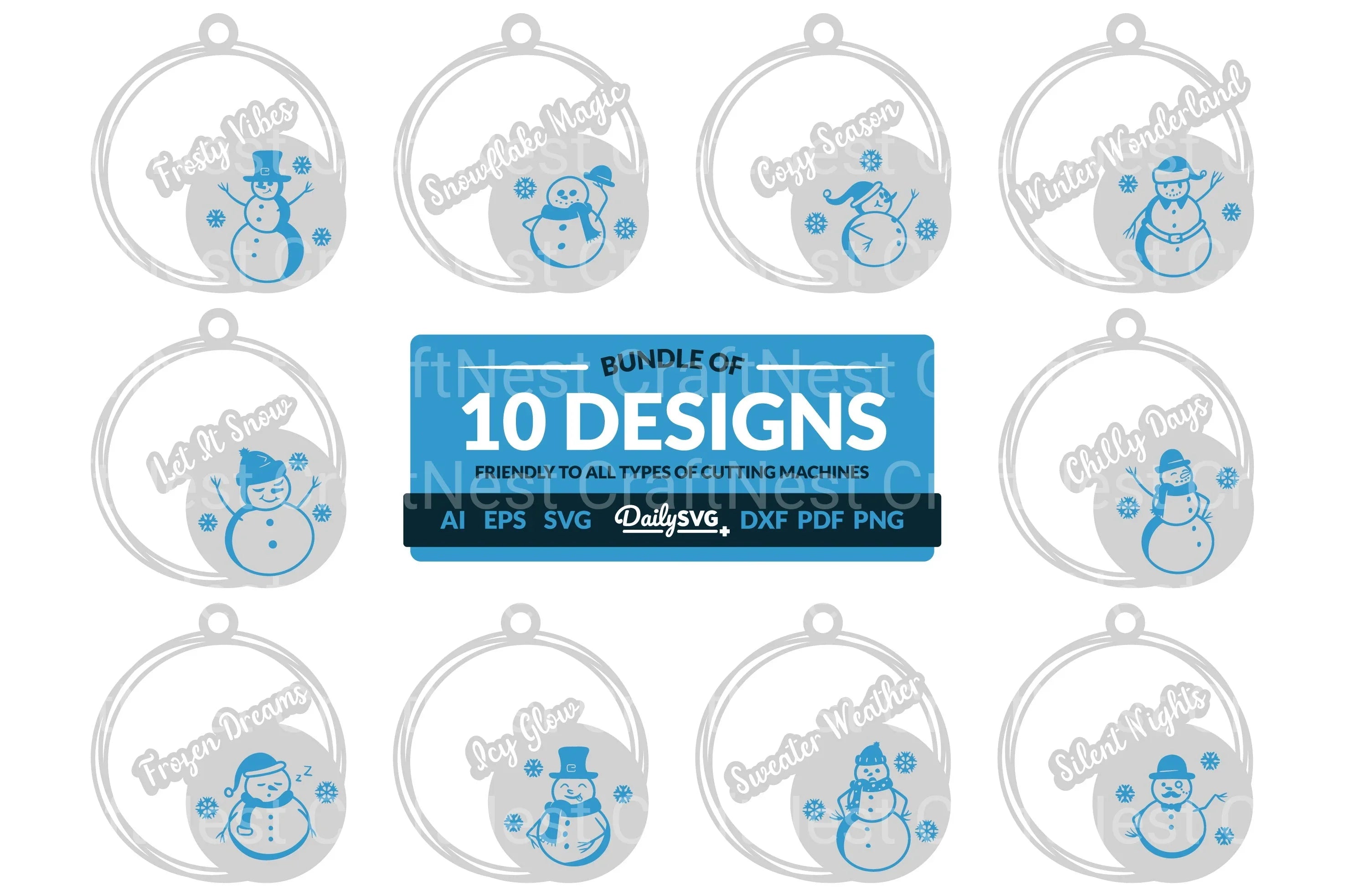 Snowman Winter Quote Keychain Clipart