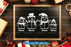 Snowman Family SVG Bundle - CraftNest - Digital Crafting and Art