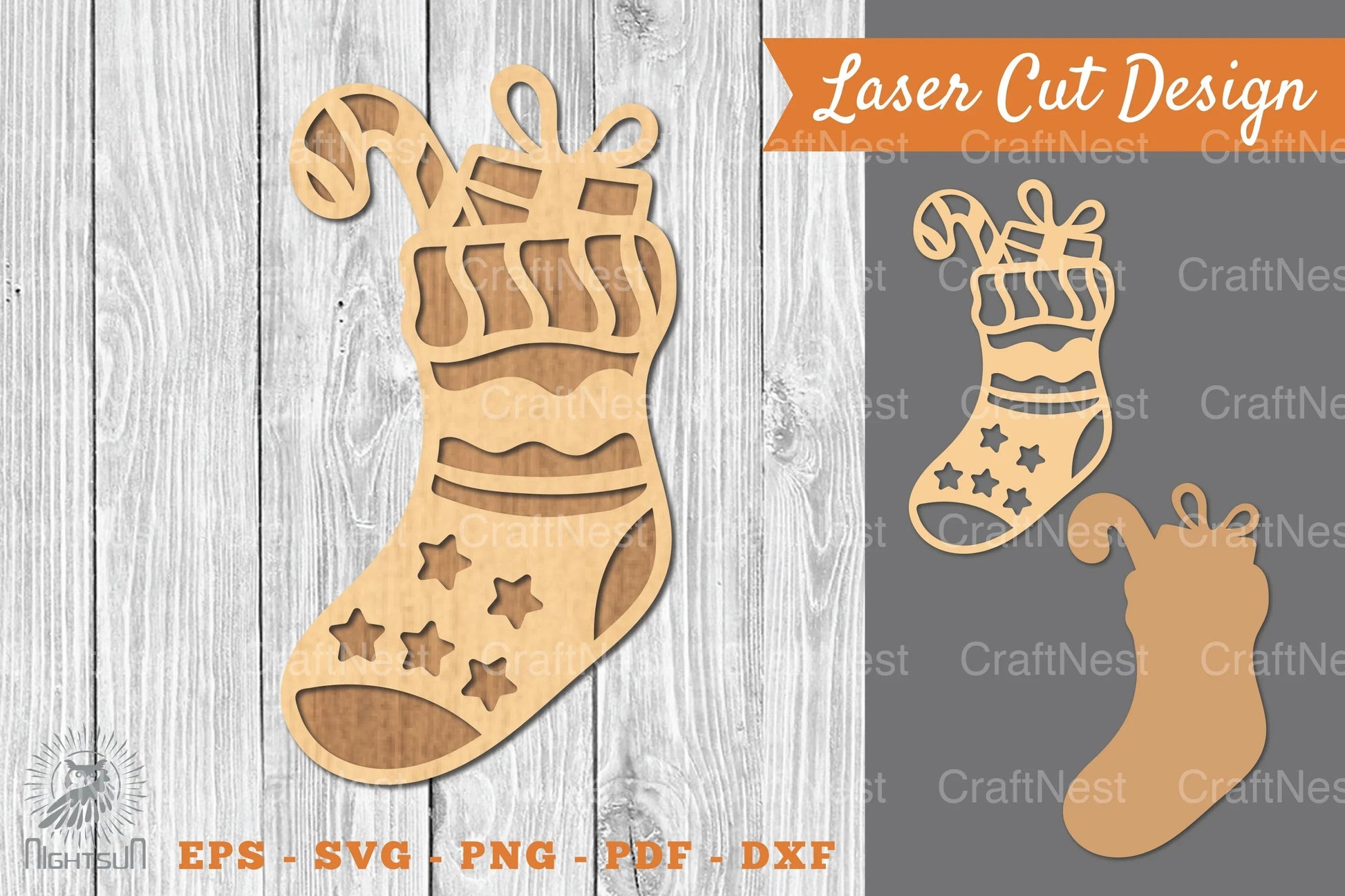 Socks and Gift Laser Cut Decoration Clipart Bundle - CraftNest - Digital Crafting and Art
