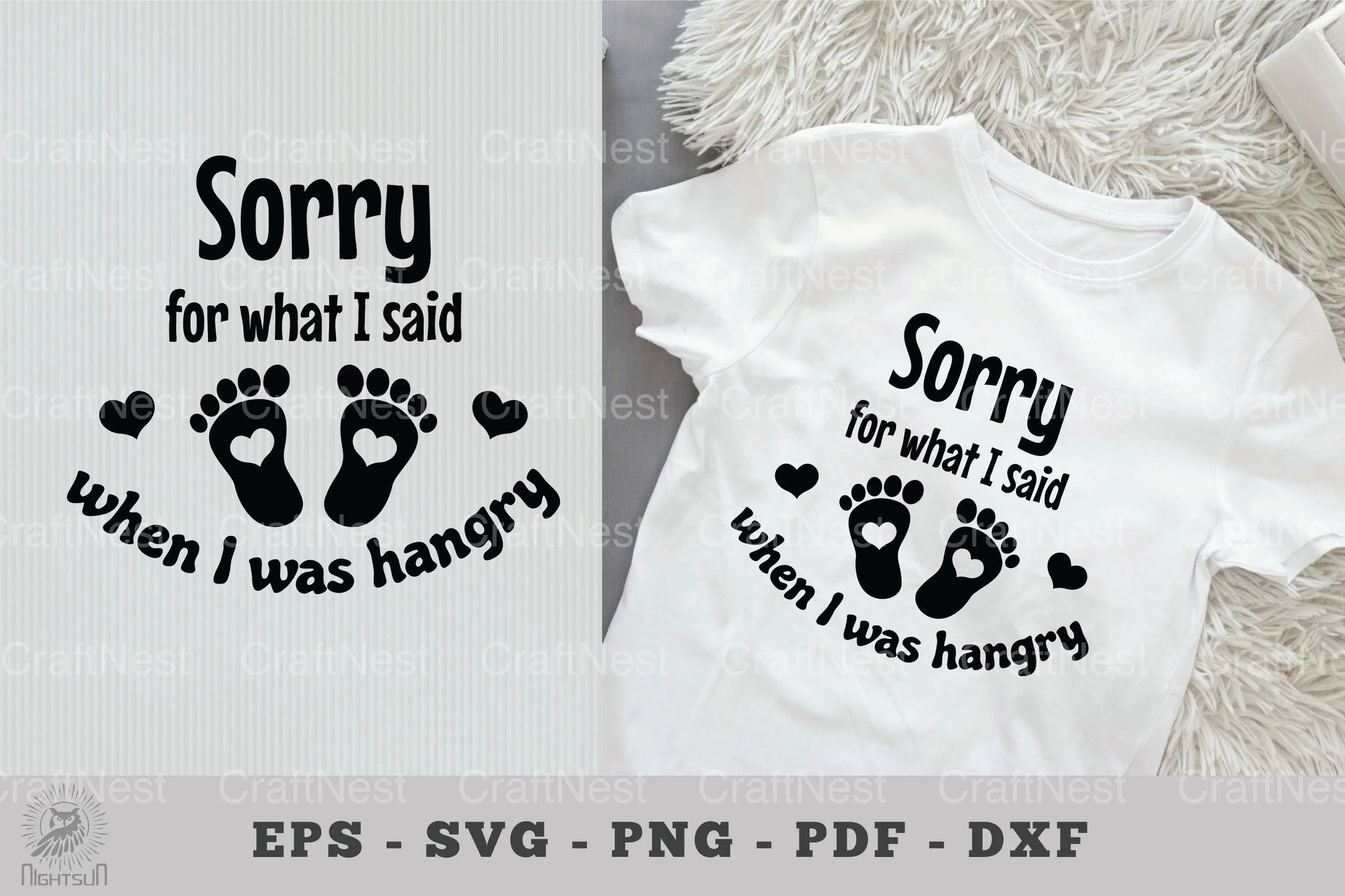 Sorry for What I Said When Hangry - Baby Quotes SVG Bundle - CraftNest - Digital Crafting and Art