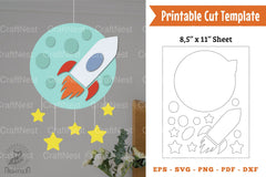 Space Papercut Template Bundle - CraftNest - Digital Crafting and Art