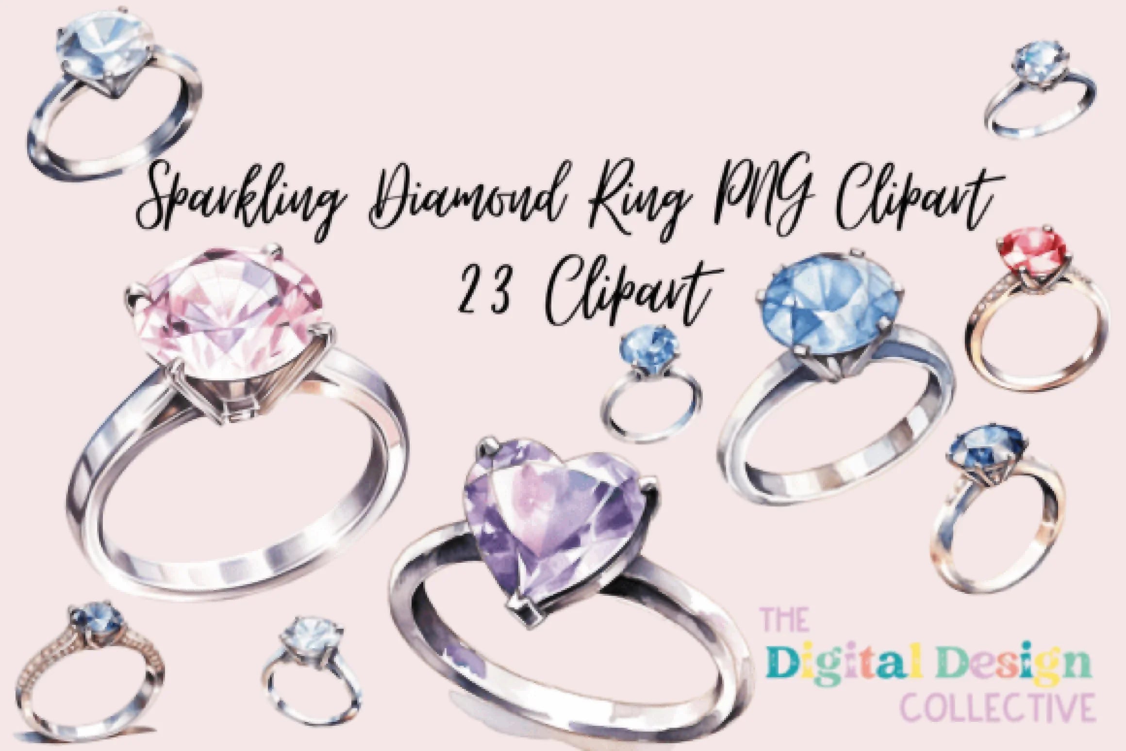 Sparkling Diamond Ring Clipart Bundle - CraftNest - Digital Crafting and Art