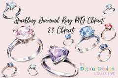 Sparkling Diamond Ring Clipart Bundle - CraftNest - Digital Crafting and Art