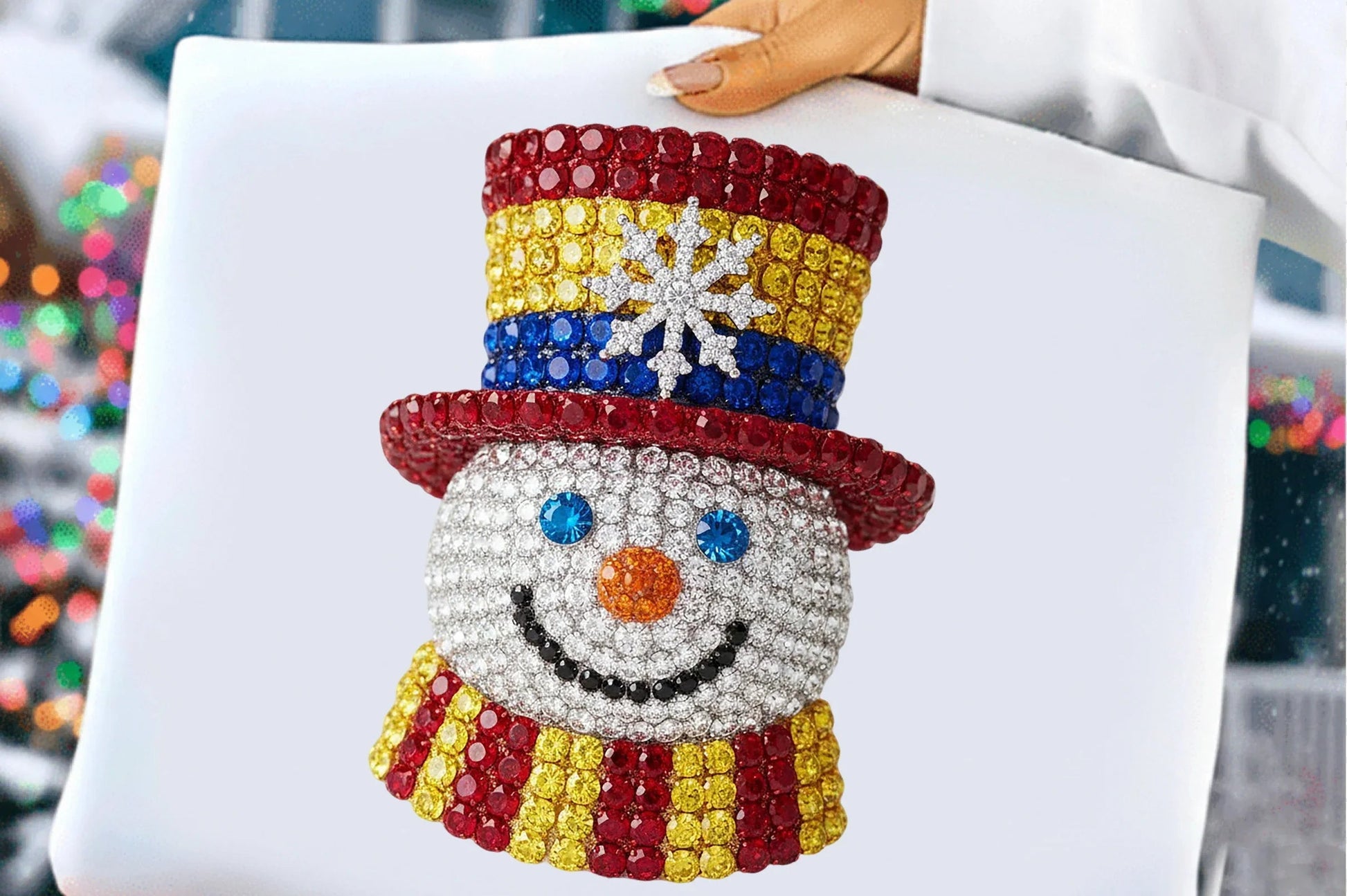 Sparkling Crystal Christmas Snowman Clipart Bundle - CraftNest - Digital Crafting and Art