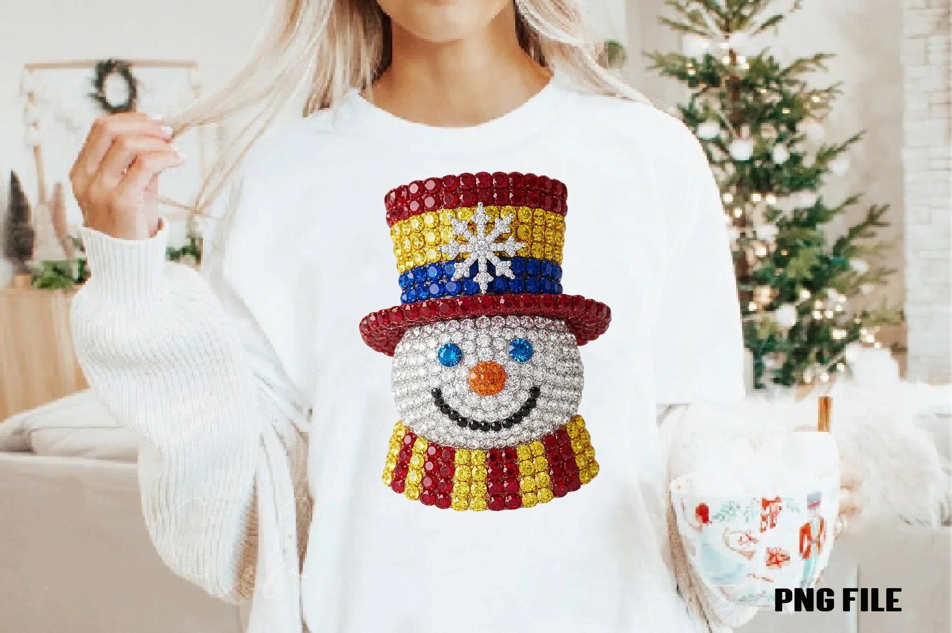 Sparkling Crystal Christmas Snowman Clipart Bundle - CraftNest - Digital Crafting and Art