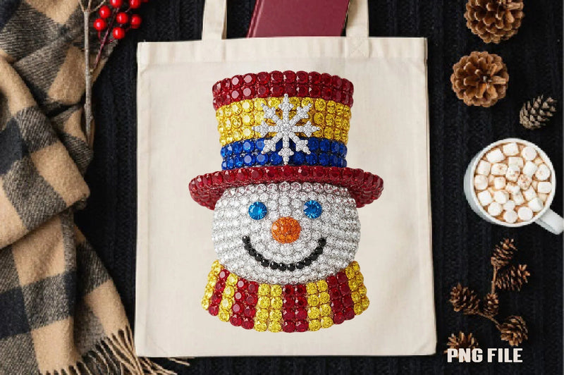 Sparkling Crystal Christmas Snowman Clipart Bundle - CraftNest - Digital Crafting and Art