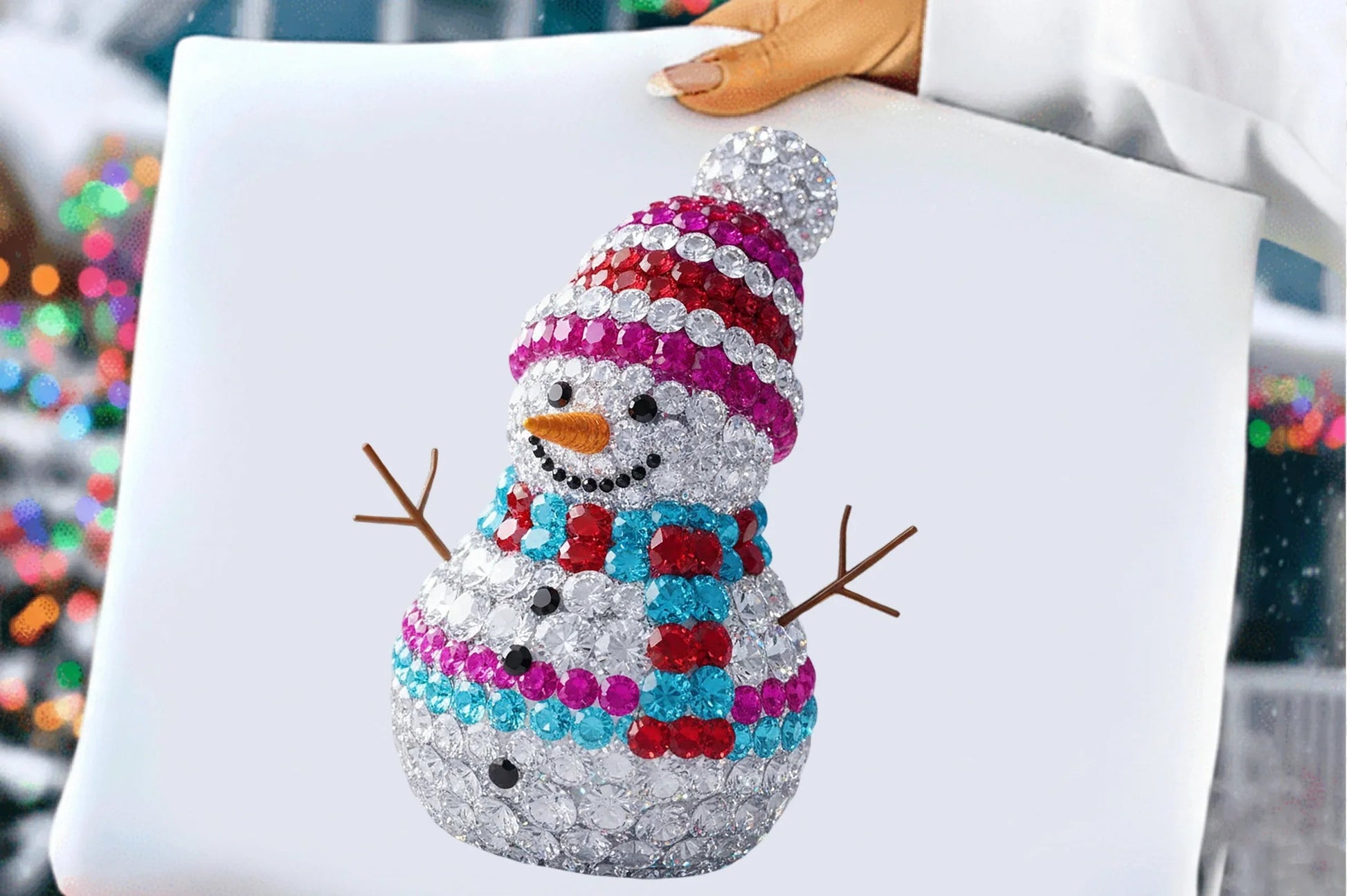 Sparkling Crystal Christmas Snowman Clipart Bundle - CraftNest - Digital Crafting and Art