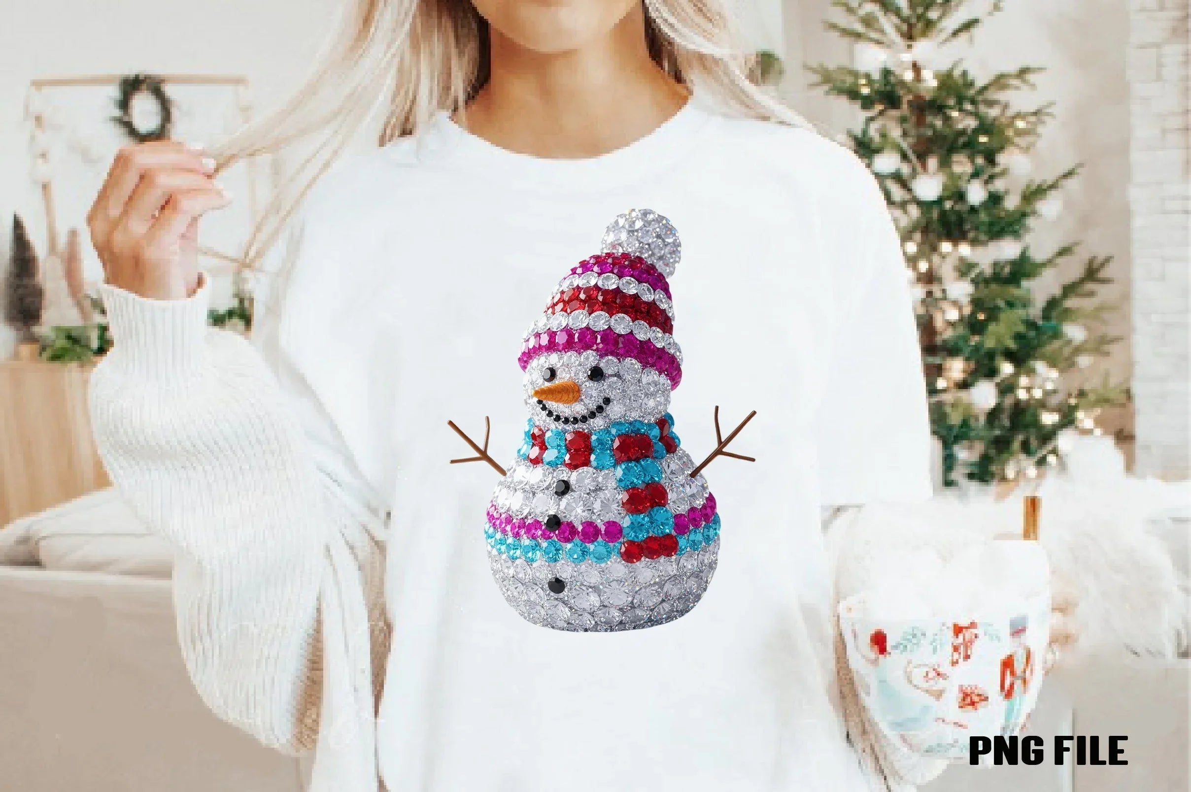 Sparkling Crystal Christmas Snowman Clipart Bundle - CraftNest - Digital Crafting and Art