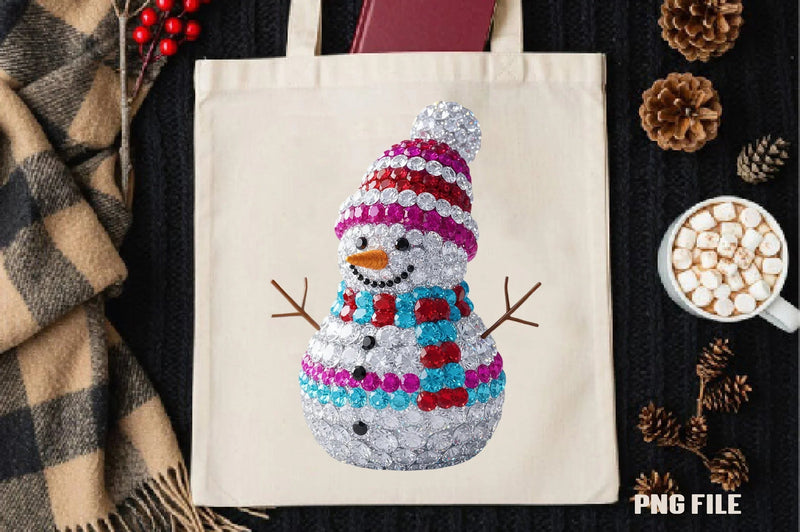 Sparkling Crystal Christmas Snowman Clipart Bundle - CraftNest - Digital Crafting and Art