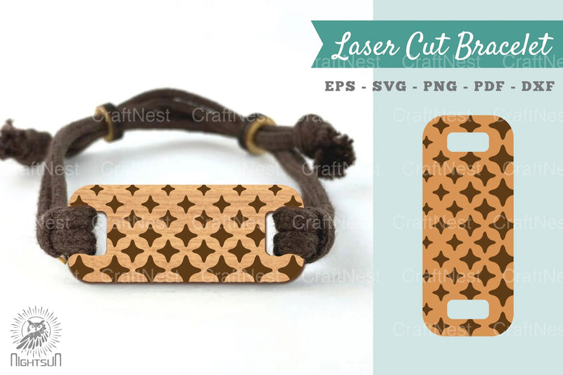 Sparkling Star Laser Cut Bracelet Design Bundle - CraftNest - Digital Crafting and Art